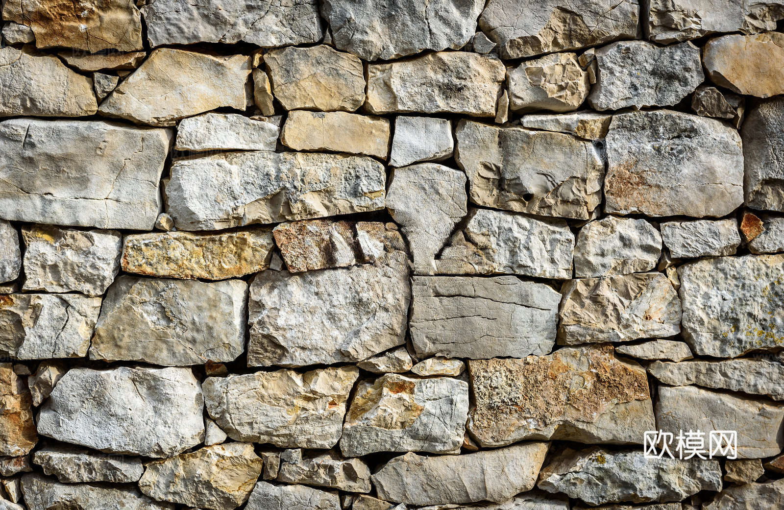 不规则多边形干垒石，自然毛石肌理39