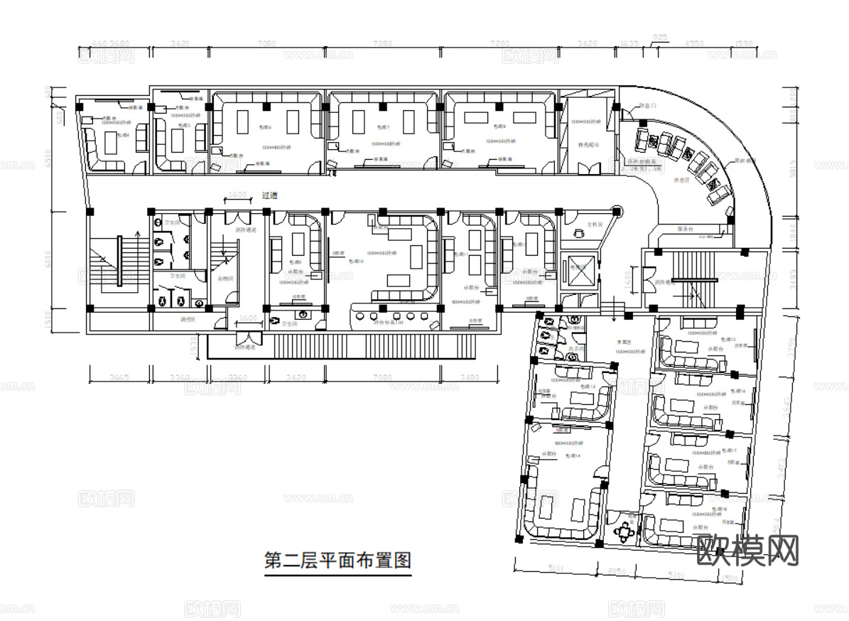 11套KTV娱乐空间室内CAD施工图最新整理合集cad施工图