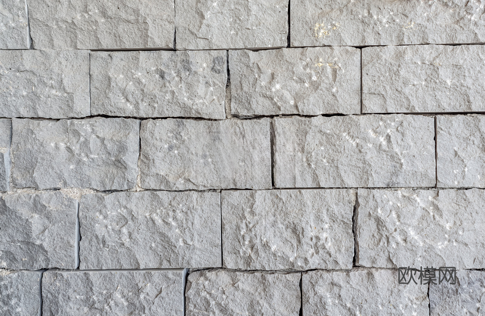 规则矩形形态干垒石，毛石墙面52