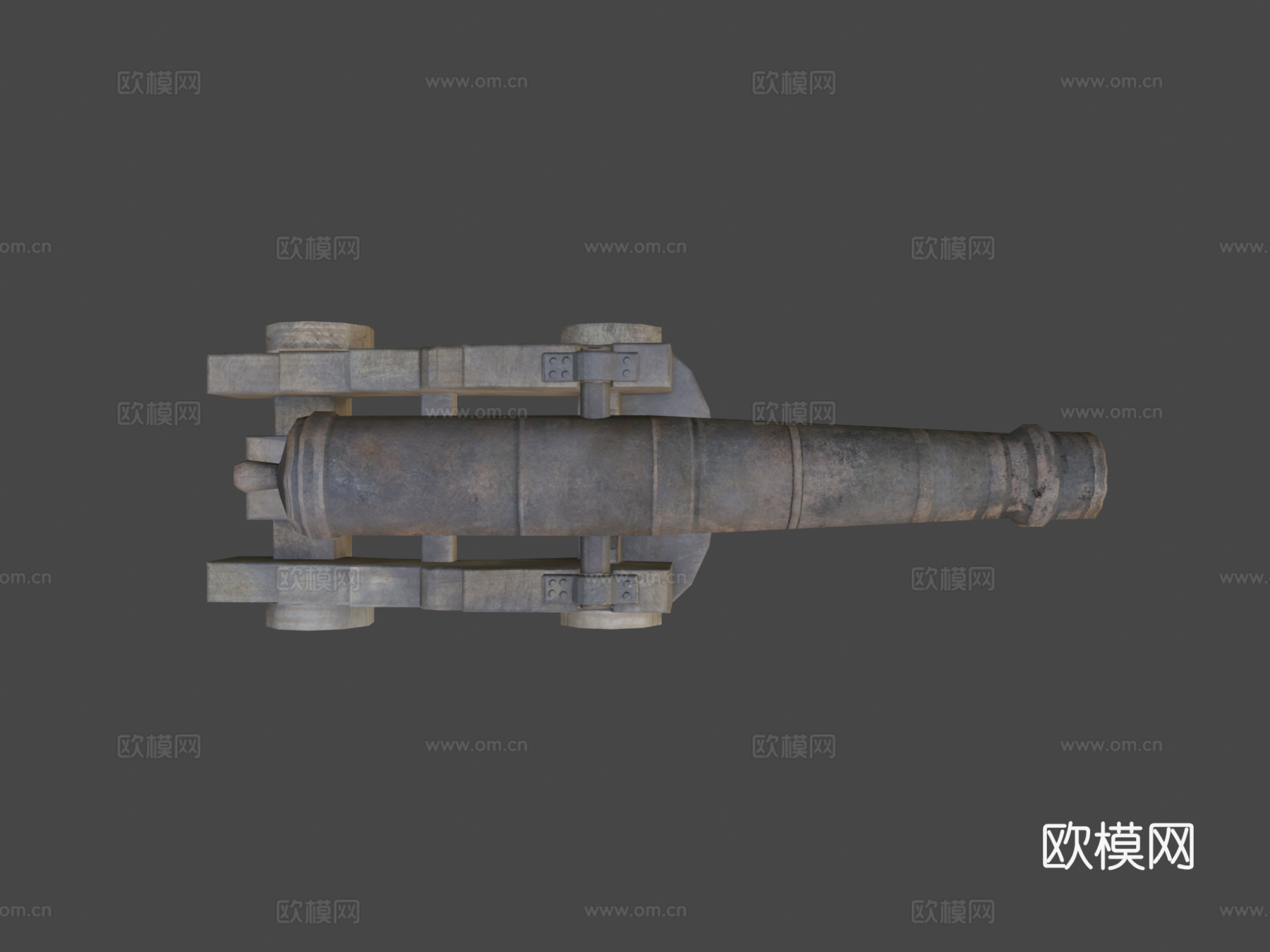 火炮3d模型下载（渲染图7）