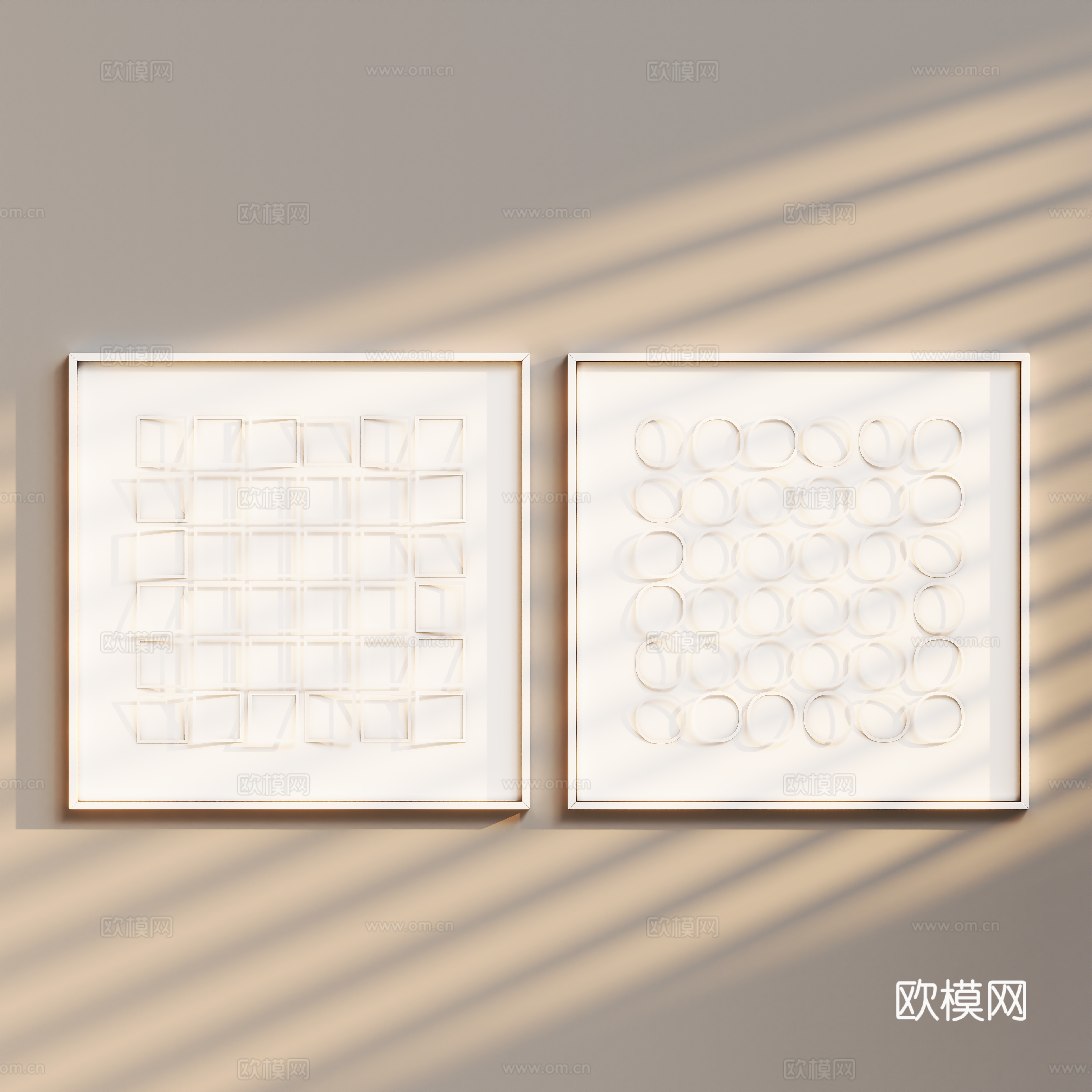 现代装饰挂画su模型