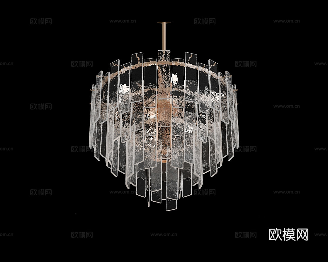 Cloyd 轻奢吊灯3d模型下载（渲染图2）