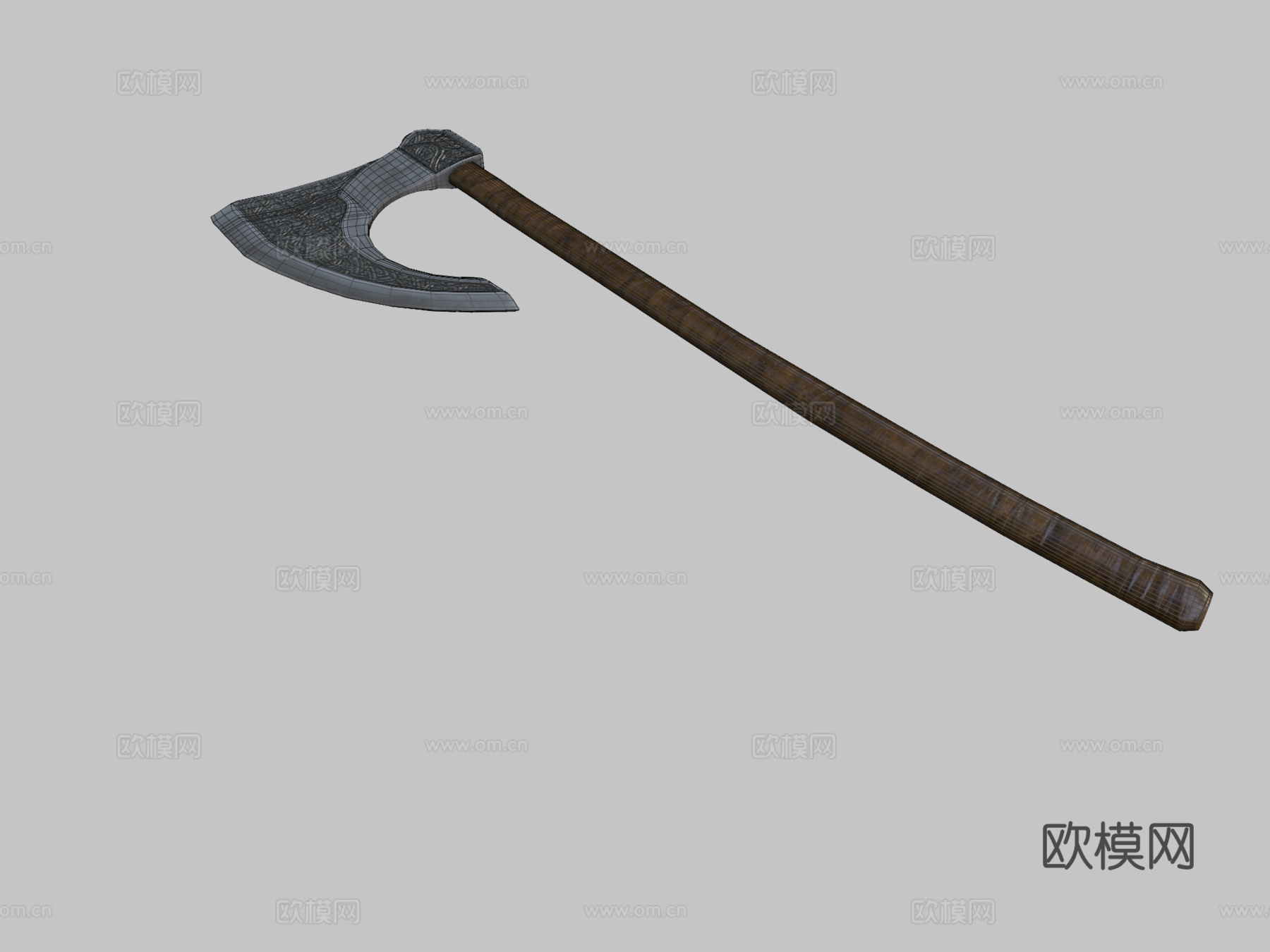 北欧斧3d模型下载（渲染图2）