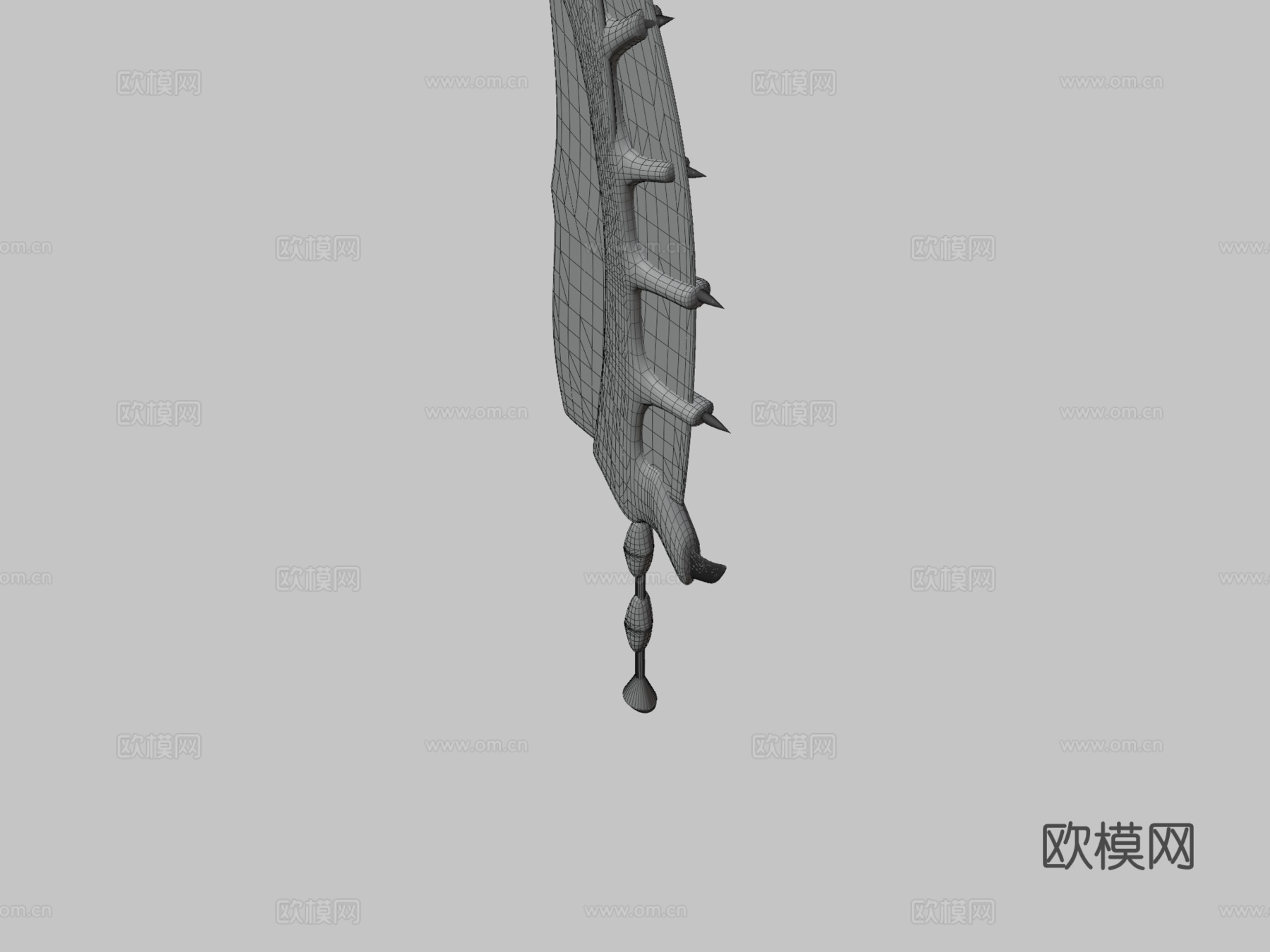 三龙爪巨剑修订版3d模型下载（渲染图3）