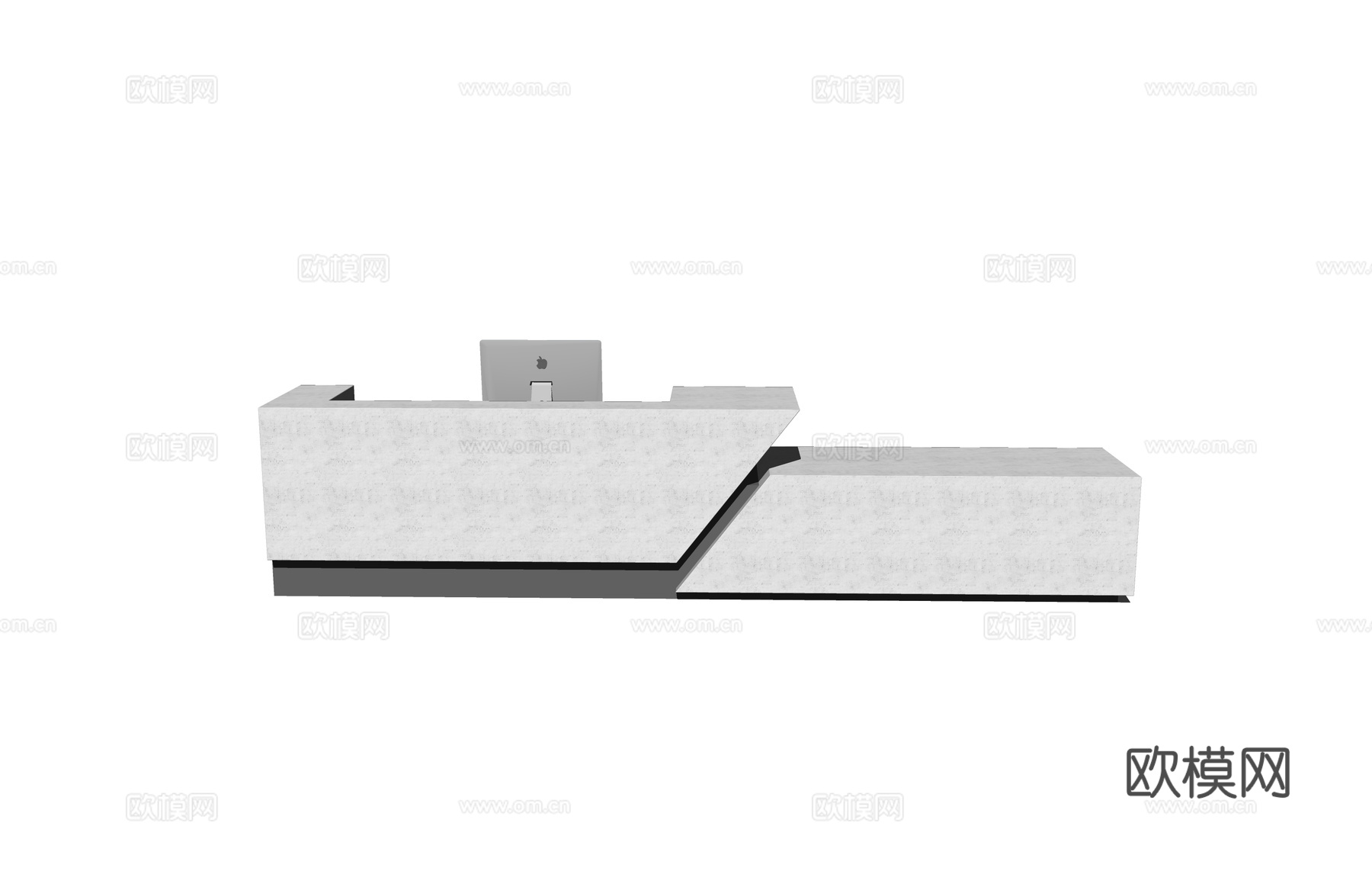 前台 办公 工位 电脑 展厅 办公室 前台接待su模型