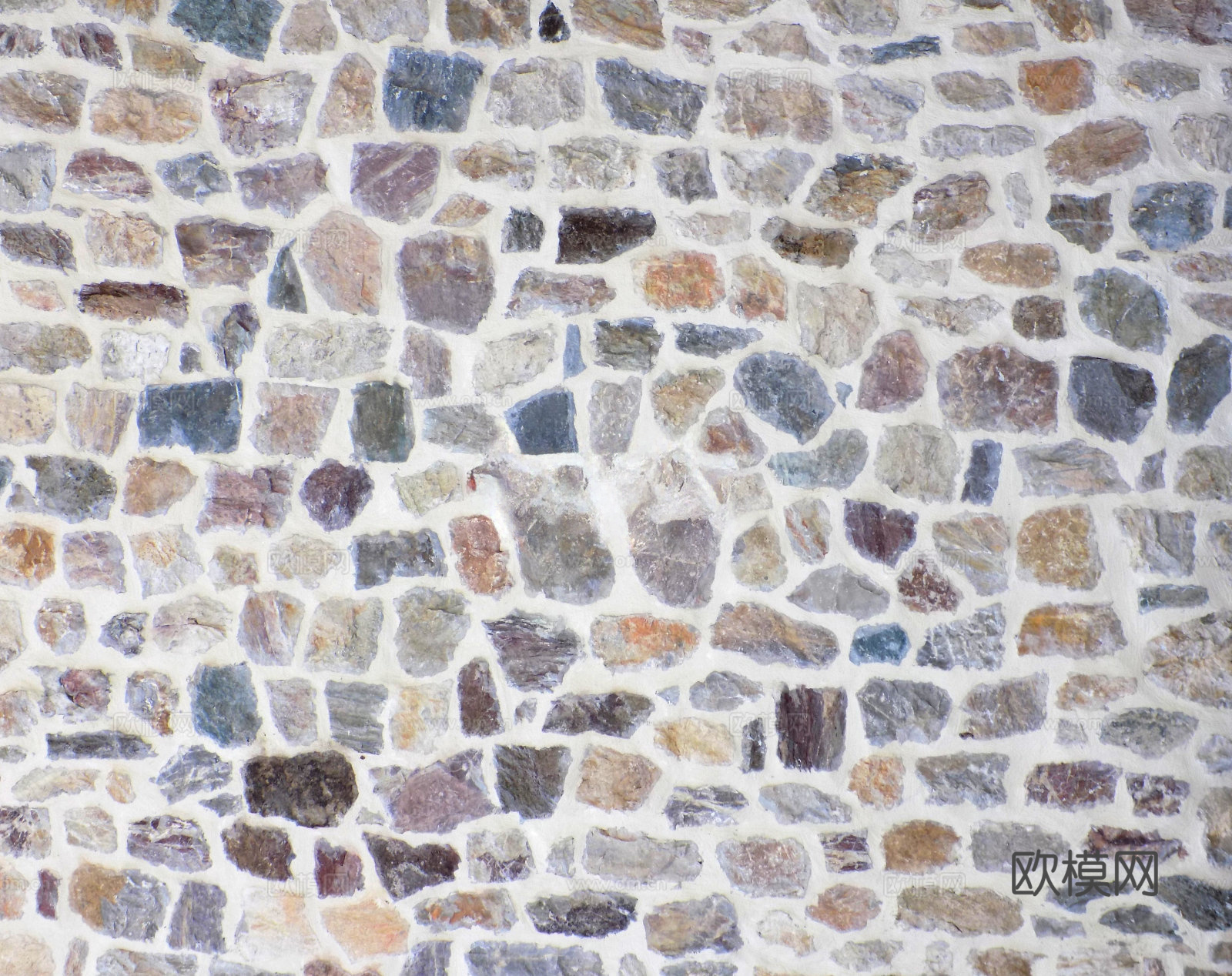 不规则多边形干垒石，自然毛石肌理81