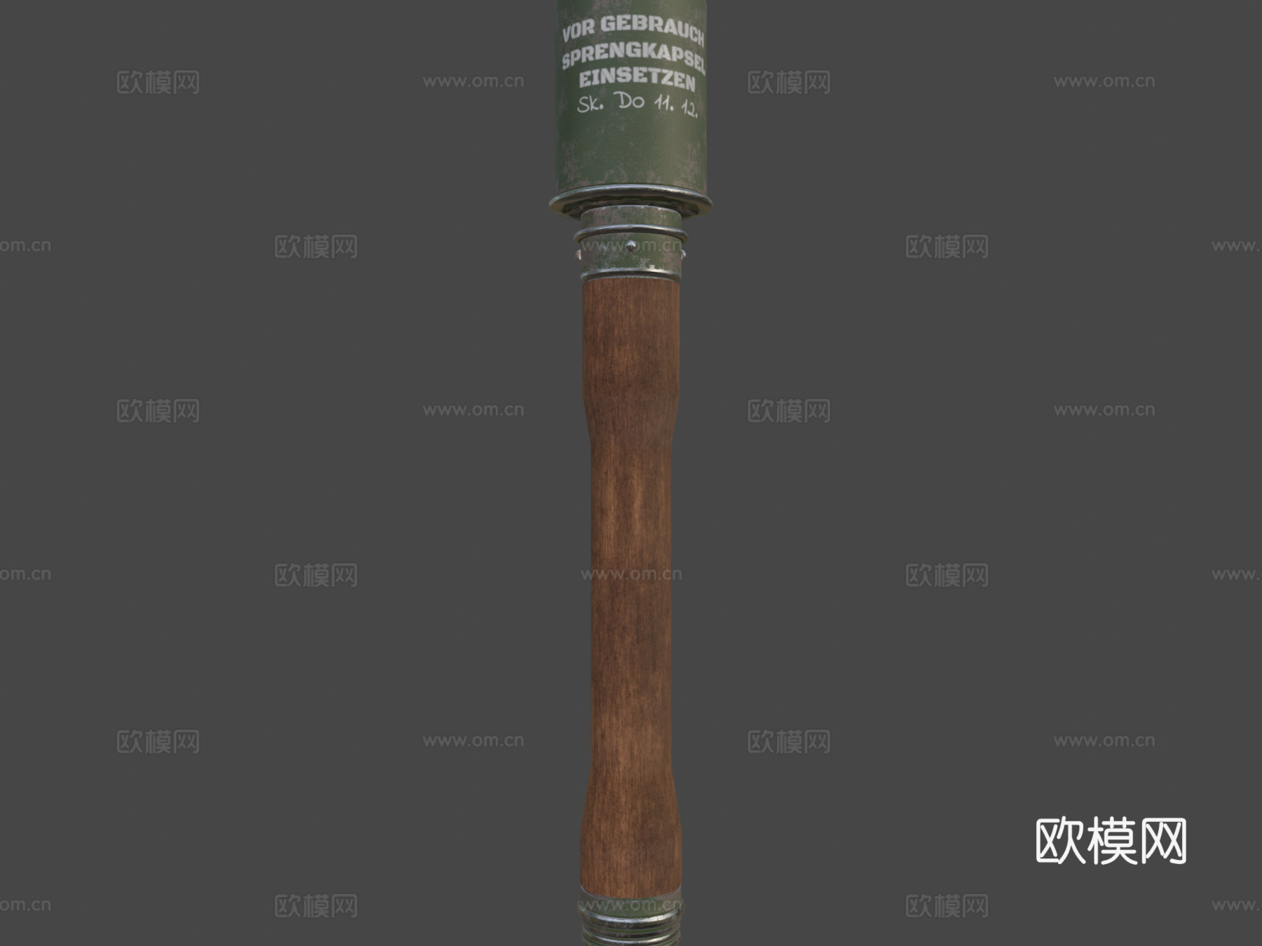M24木柄手榴弹3d模型下载（渲染图7）