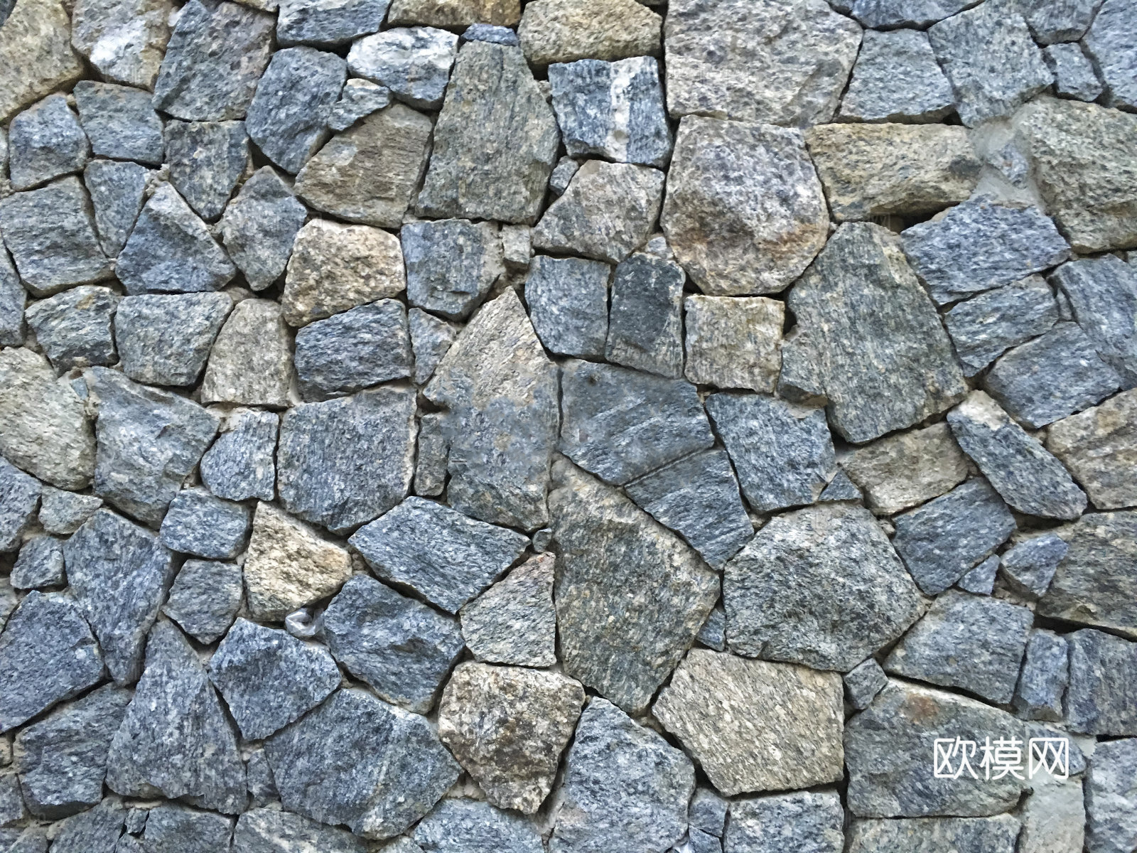 不规则多边形干垒石，自然毛石肌理33 (2)