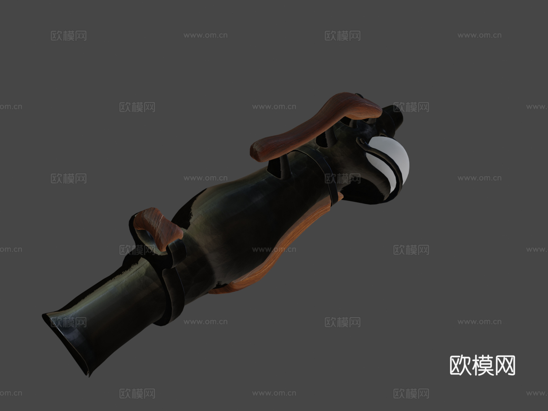 耕作加农炮3d模型下载（渲染图5）