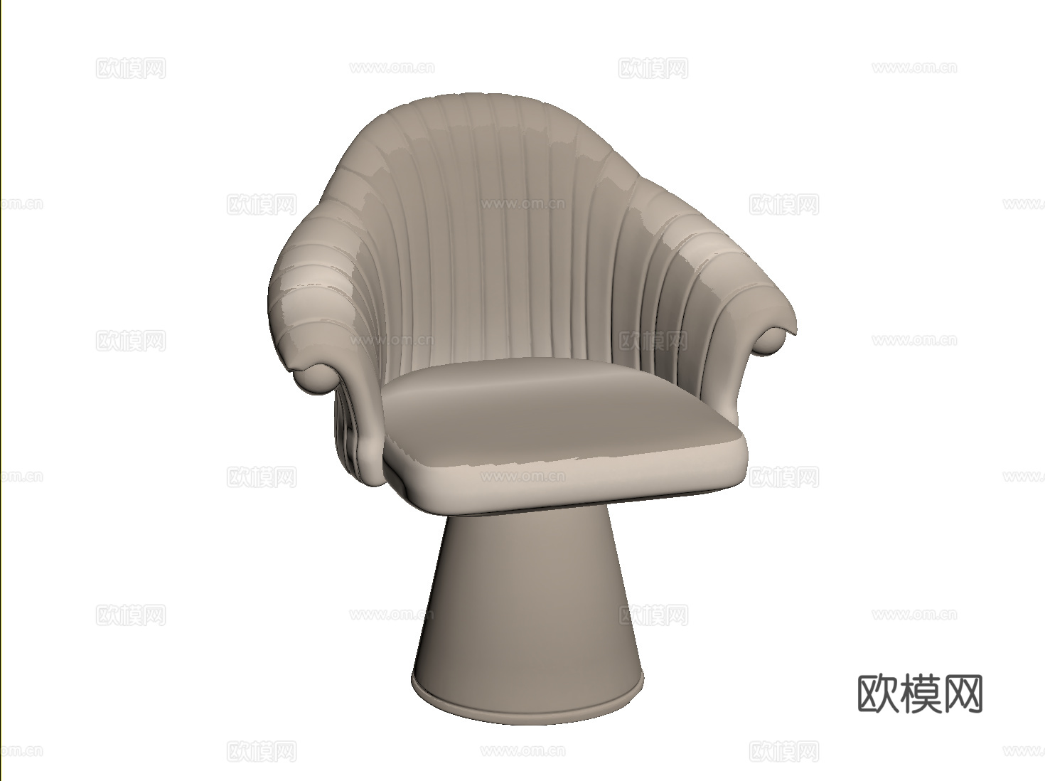 法式奶油单人沙发 沙发椅 梳妆椅 化妆椅 休闲椅su模型