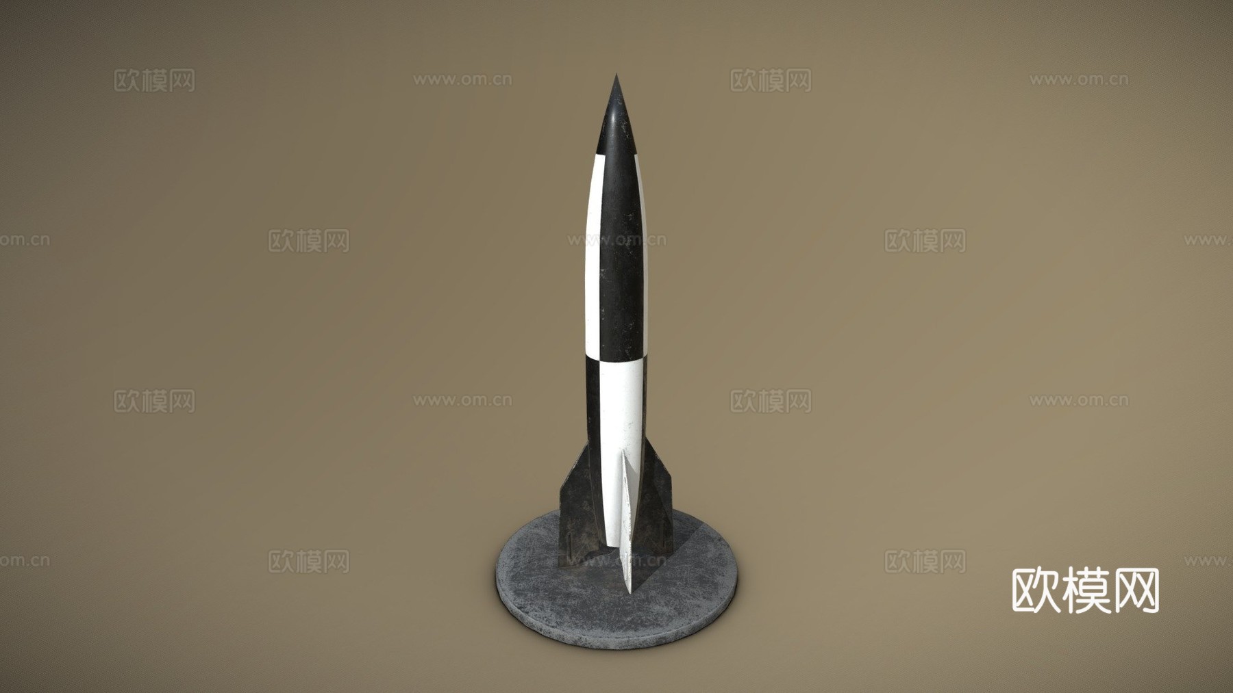 A4V2火箭3d模型下载（渲染图1）