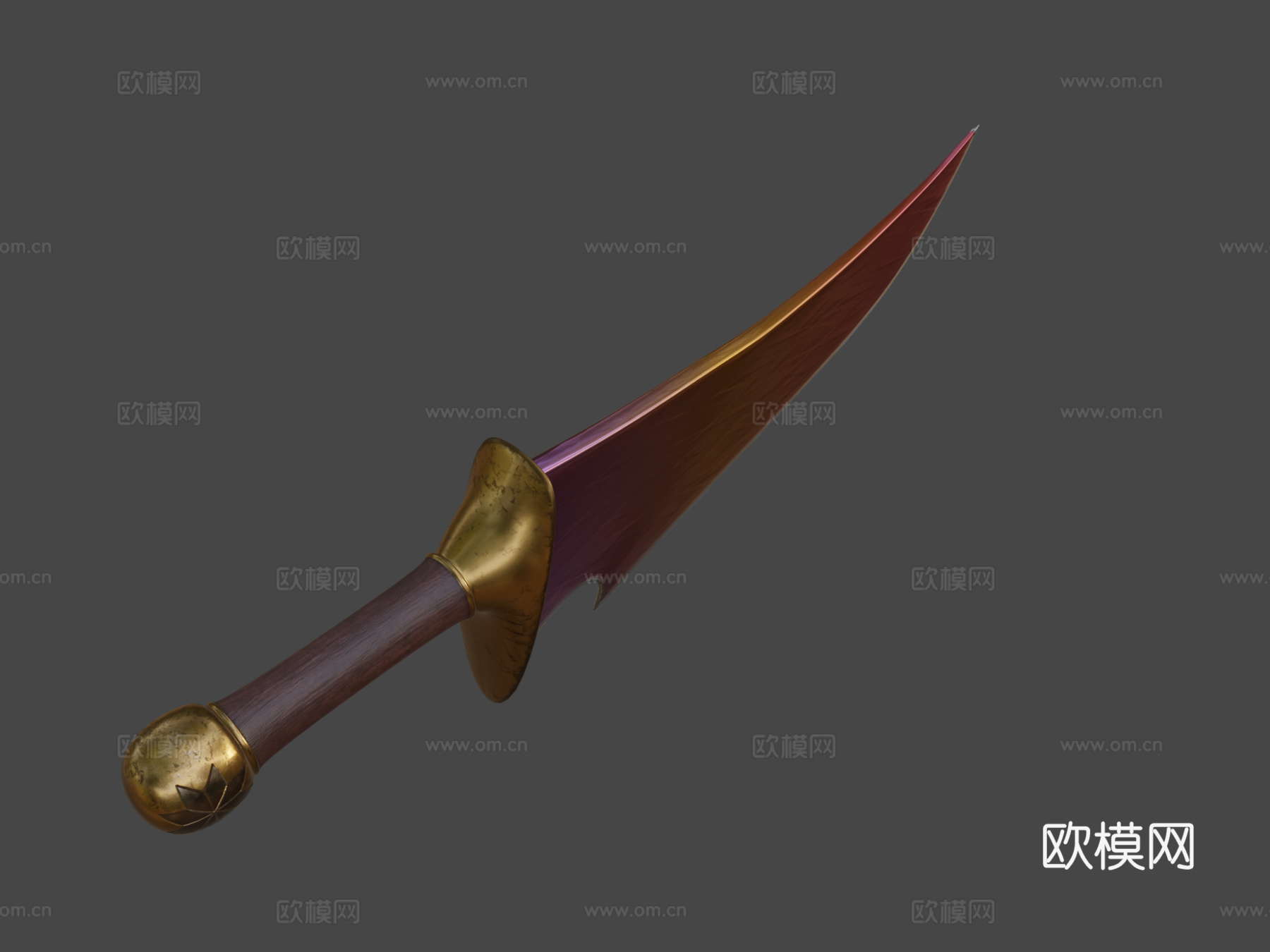 多色短刀3d模型下载（渲染图6）