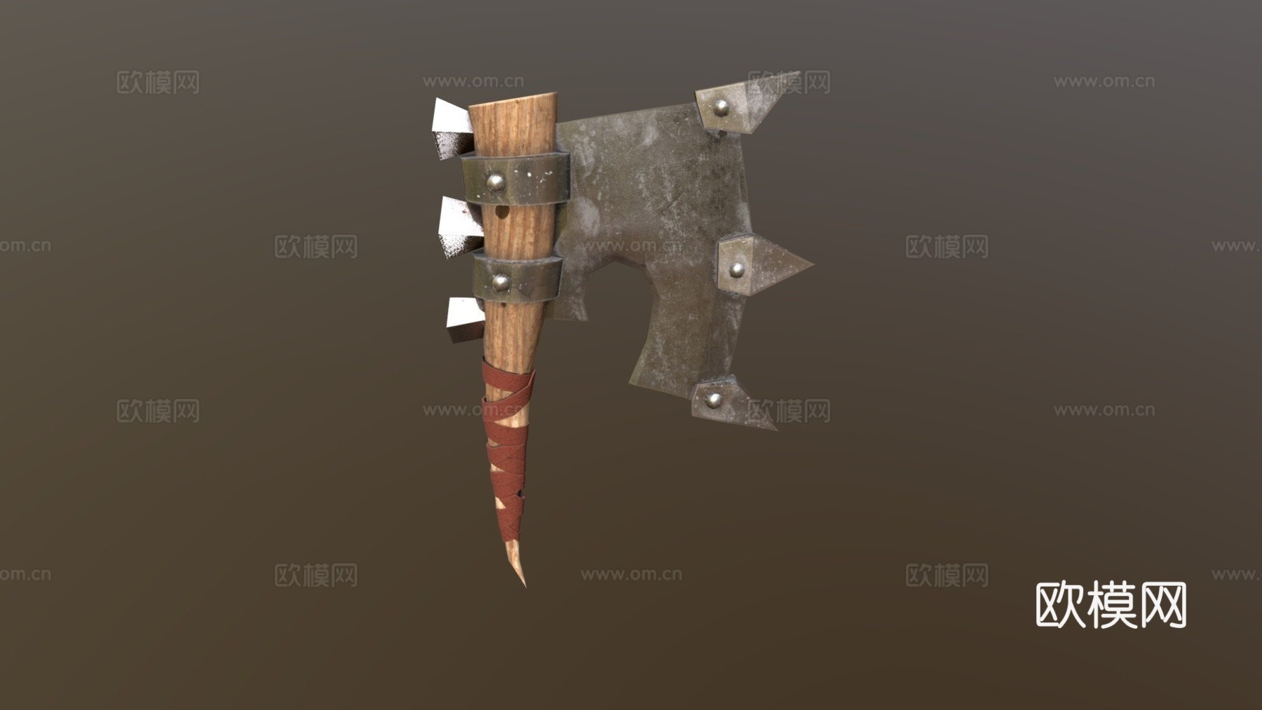 低多边形斧3d模型下载（渲染图1）
