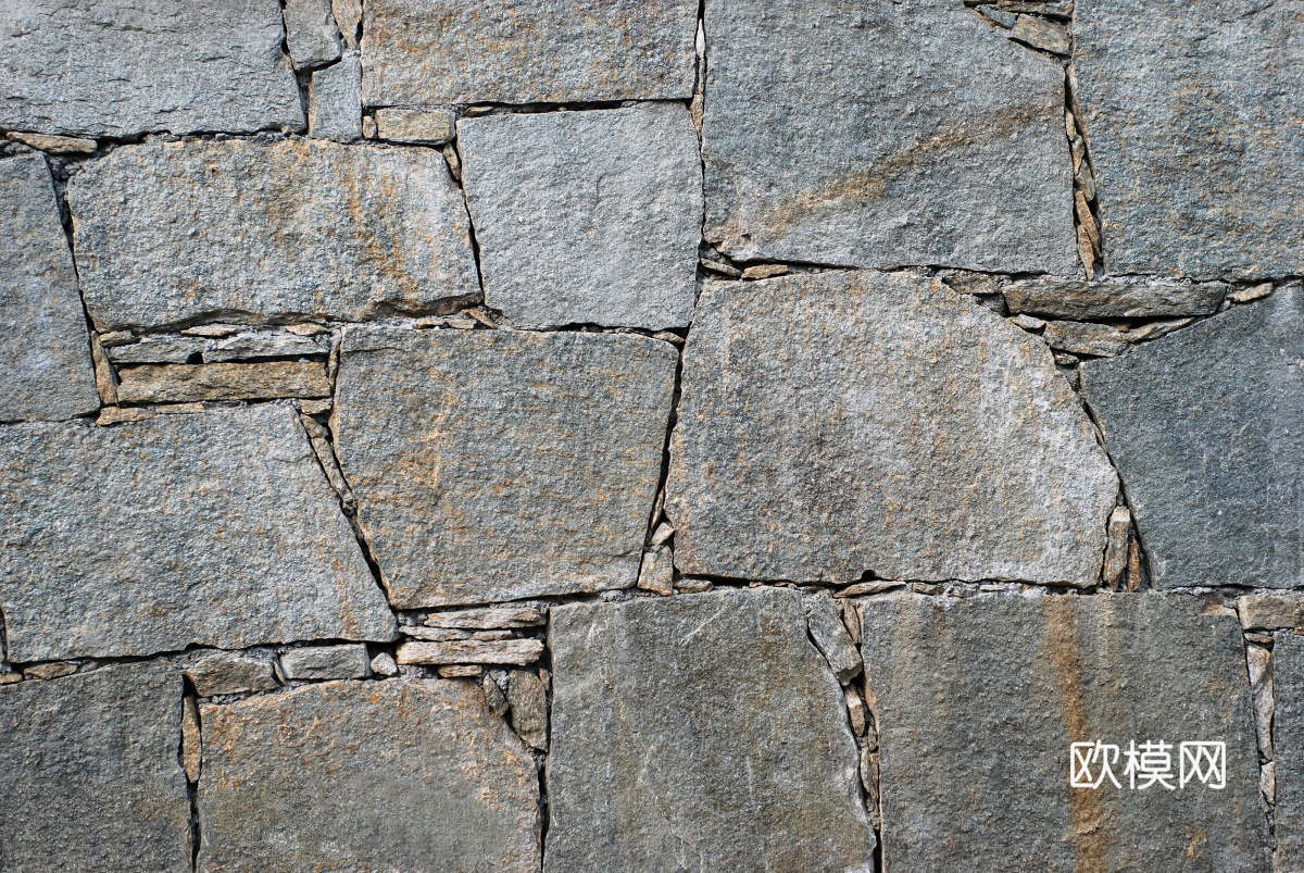 不规则多边形干垒石，自然毛石肌理145