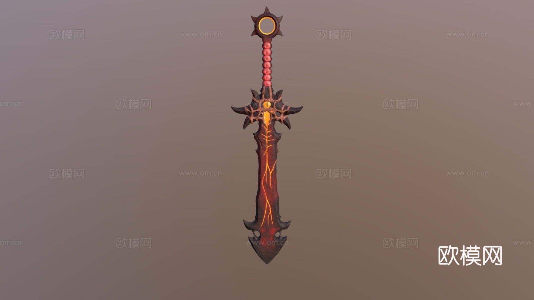 熔岩剑3d模型下载（渲染图1）