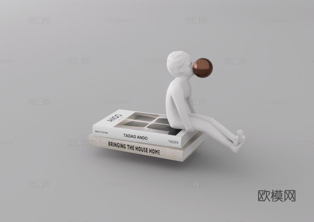 摆件组合su模型下载（渲染图1）