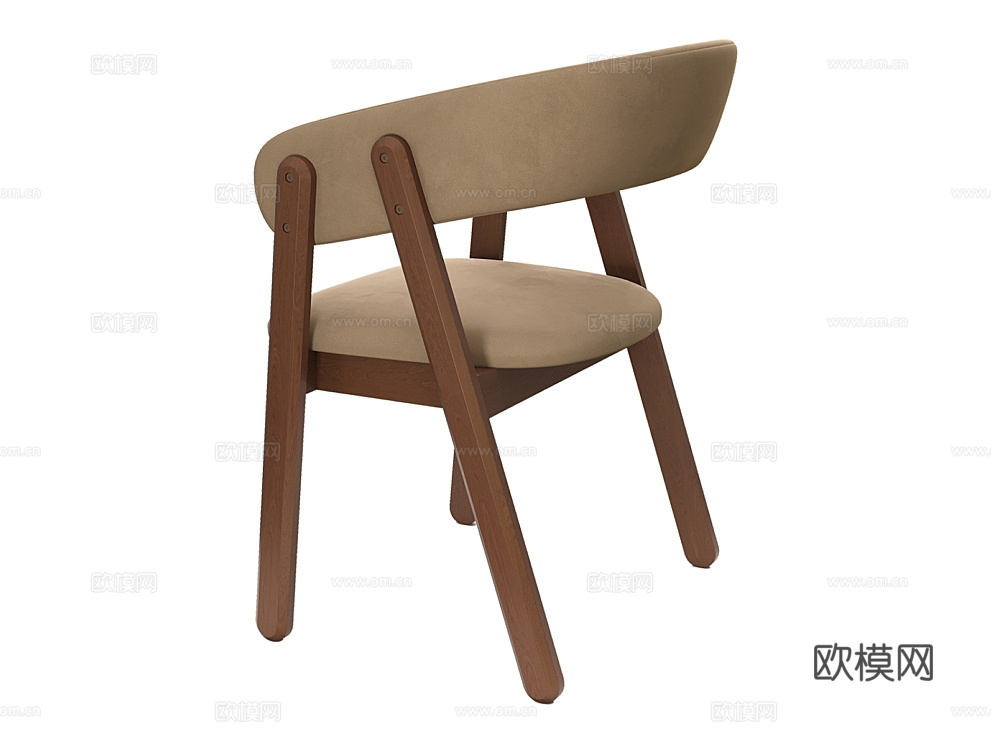 MEBELFORM 北欧原木餐椅3d模型下载（渲染图6）