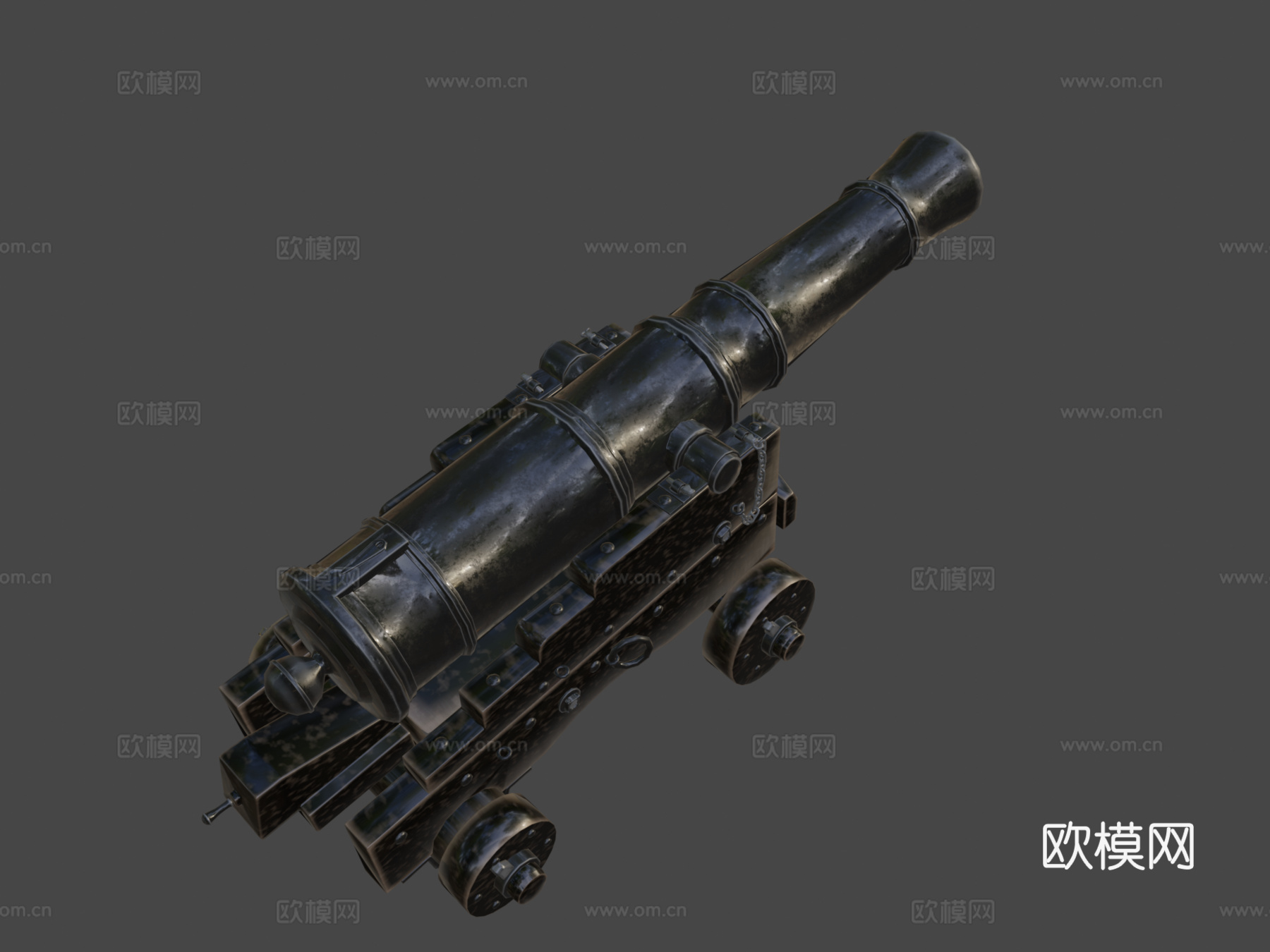 暗黑磅级舰炮3d模型下载（渲染图6）