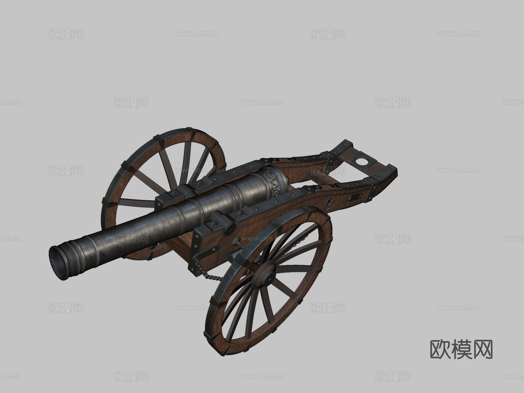 炮CG模型3d模型下载（渲染图2）