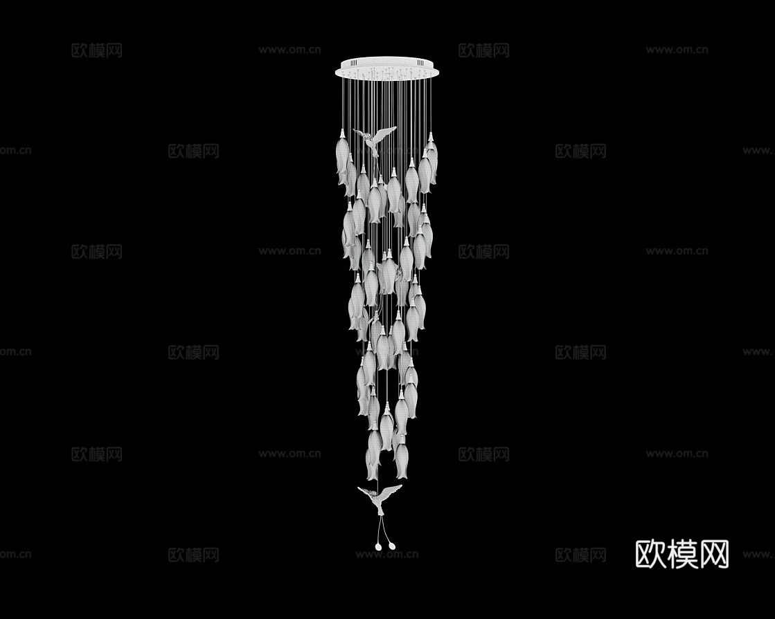 Cloyd 吸顶吊灯3d模型下载（渲染图3）
