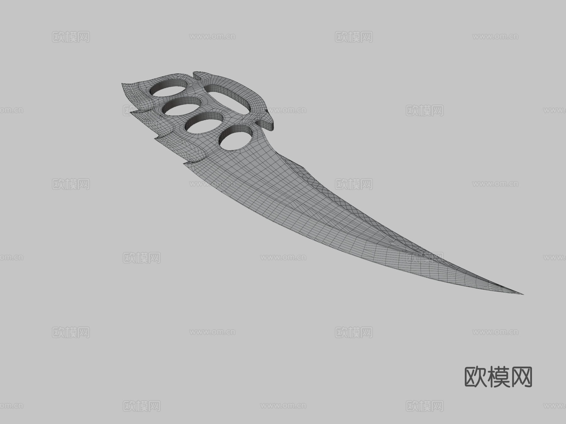 指节刀红虎爪刀天空3d模型下载（渲染图3）