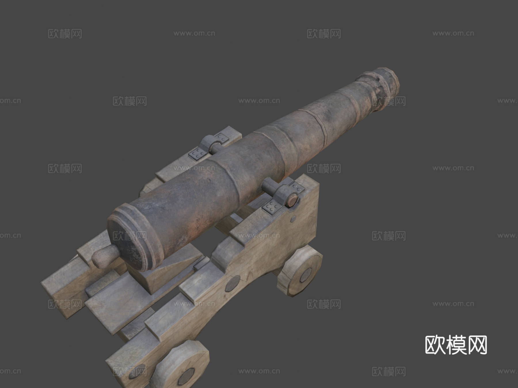 火炮3d模型下载（渲染图8）