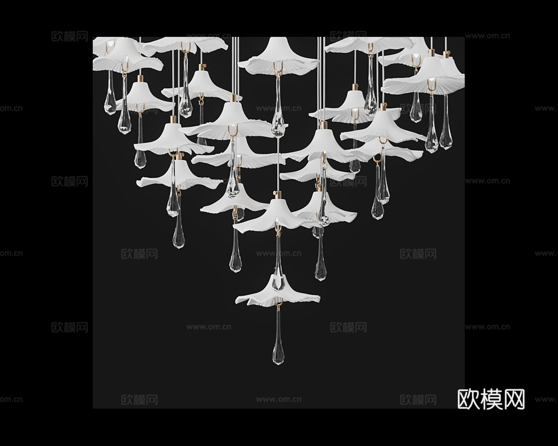 Cloyd 吸顶装饰吊灯3d模型下载（渲染图3）