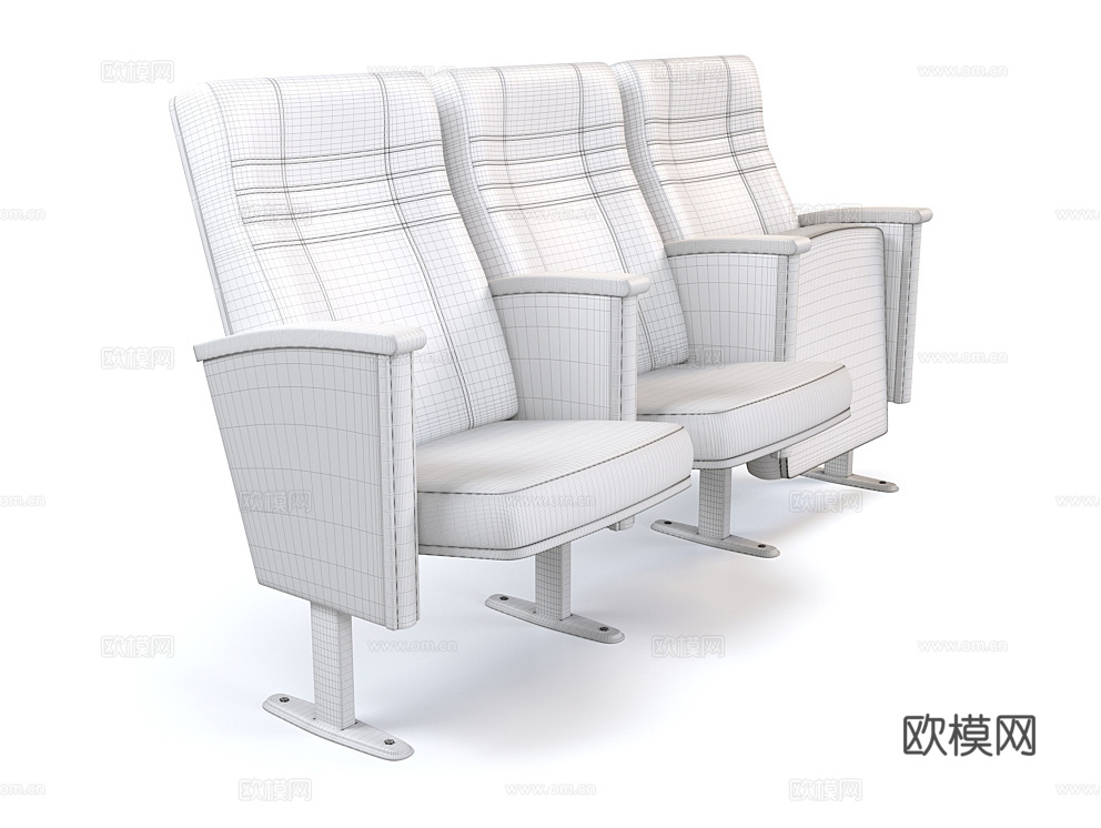 Furnitrade 联排椅 电影椅子3d模型下载（渲染图7）