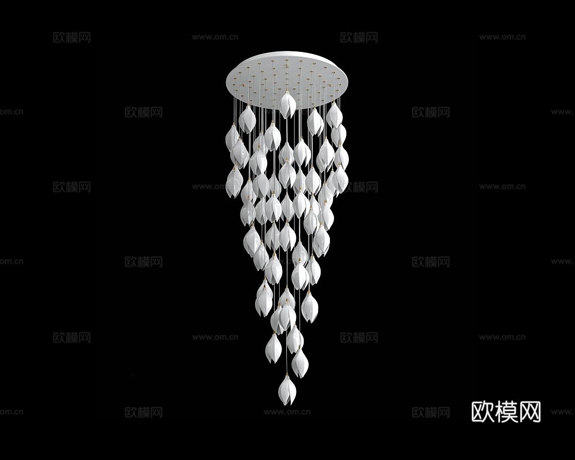 Cloyd 吸顶装饰吊灯3d模型下载（渲染图2）