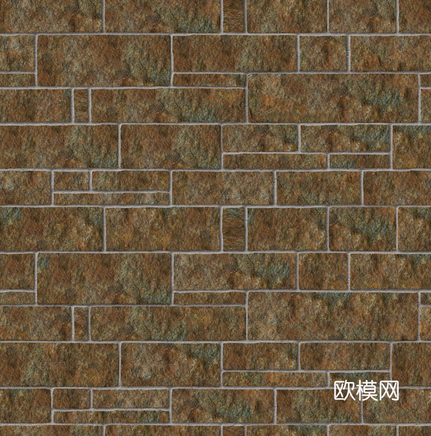 暗红色红色砂岩石板-大小错拼错缝19