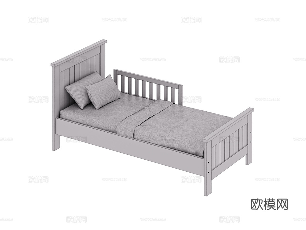 Ellipsefurniture 单人床3d模型下载（渲染图2）