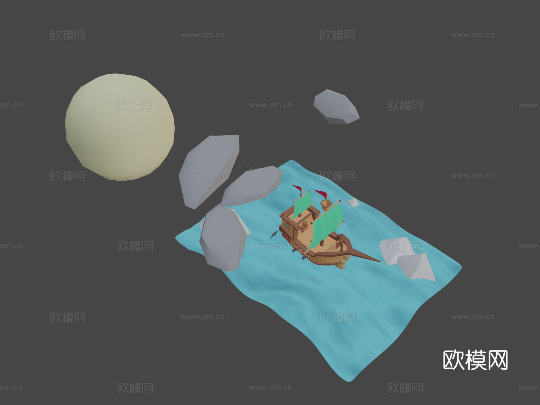 海船3d模型下载（渲染图8）