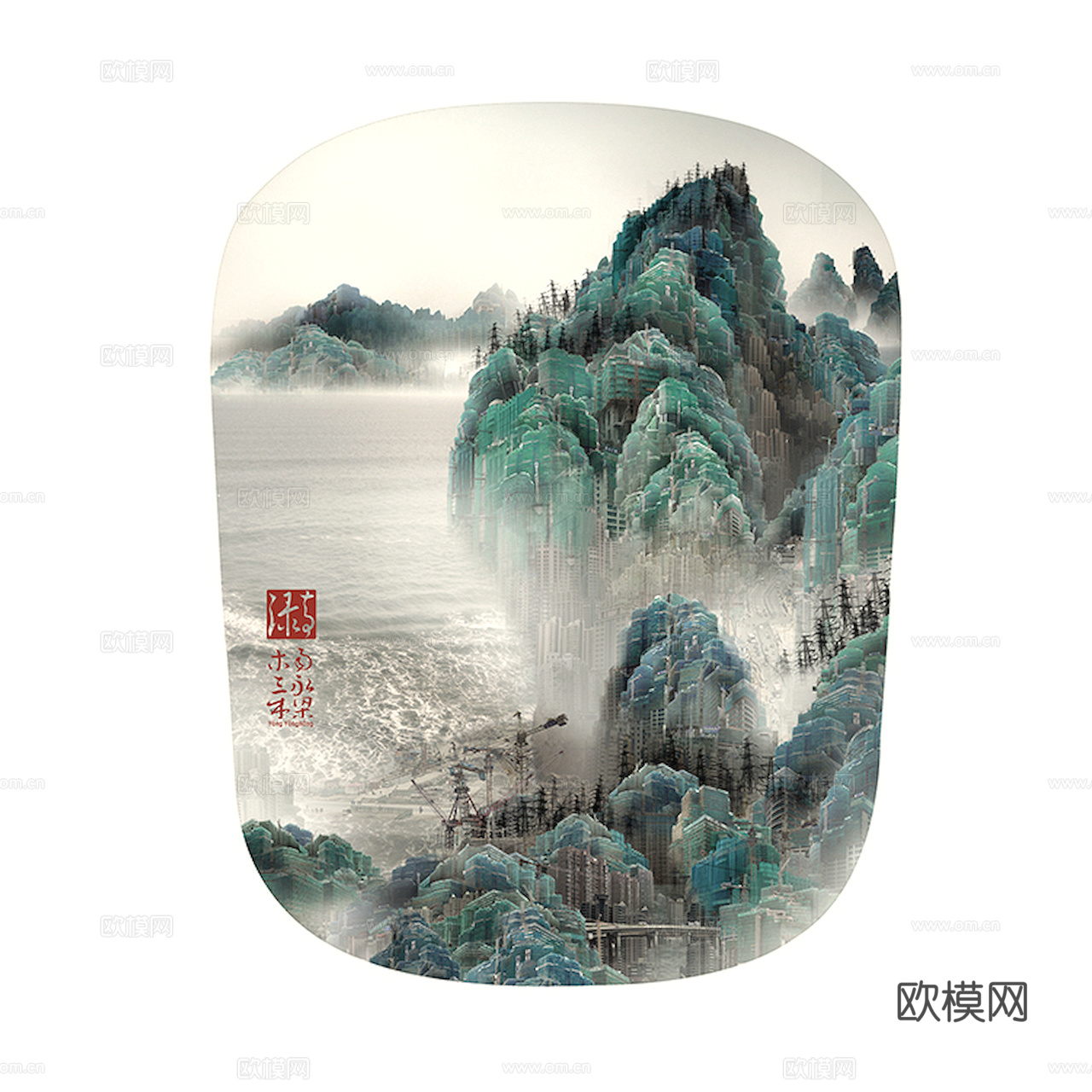 中式新中式挂画壁画水墨字画山水花鸟背景墙壁纸装饰画抽象画油画下载