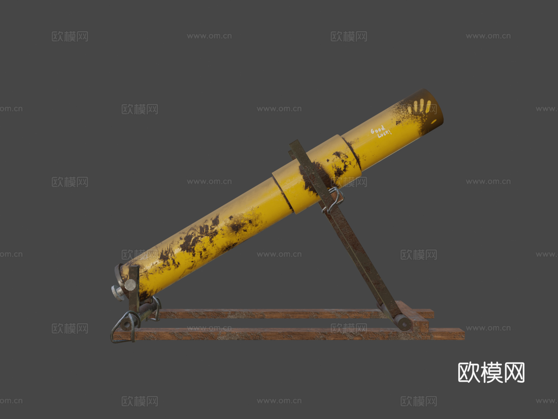 迫击炮3d模型下载（渲染图7）