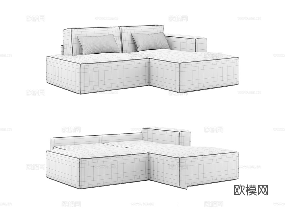 MEBELFORM 二人沙发 沙发床3d模型下载（渲染图2）