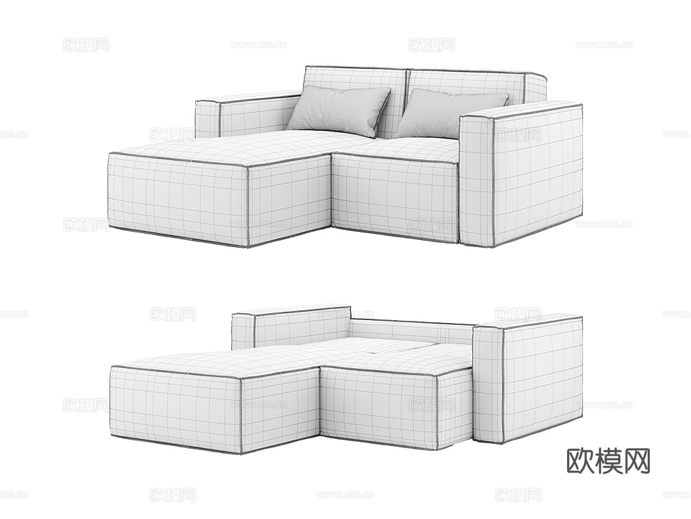 MEBELFORM 二人沙发 沙发床3d模型下载（渲染图5）