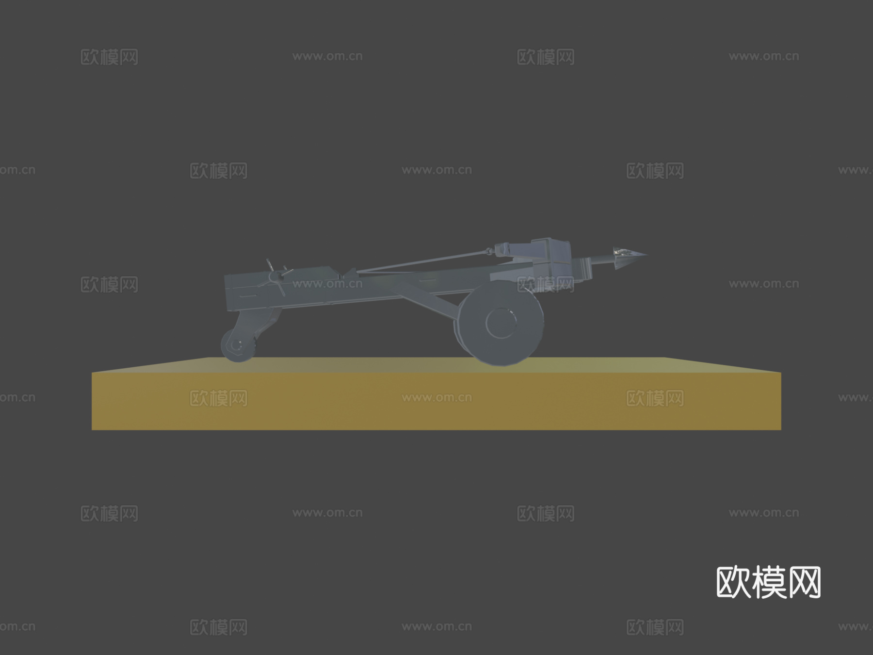 弩炮3d模型下载（渲染图6）