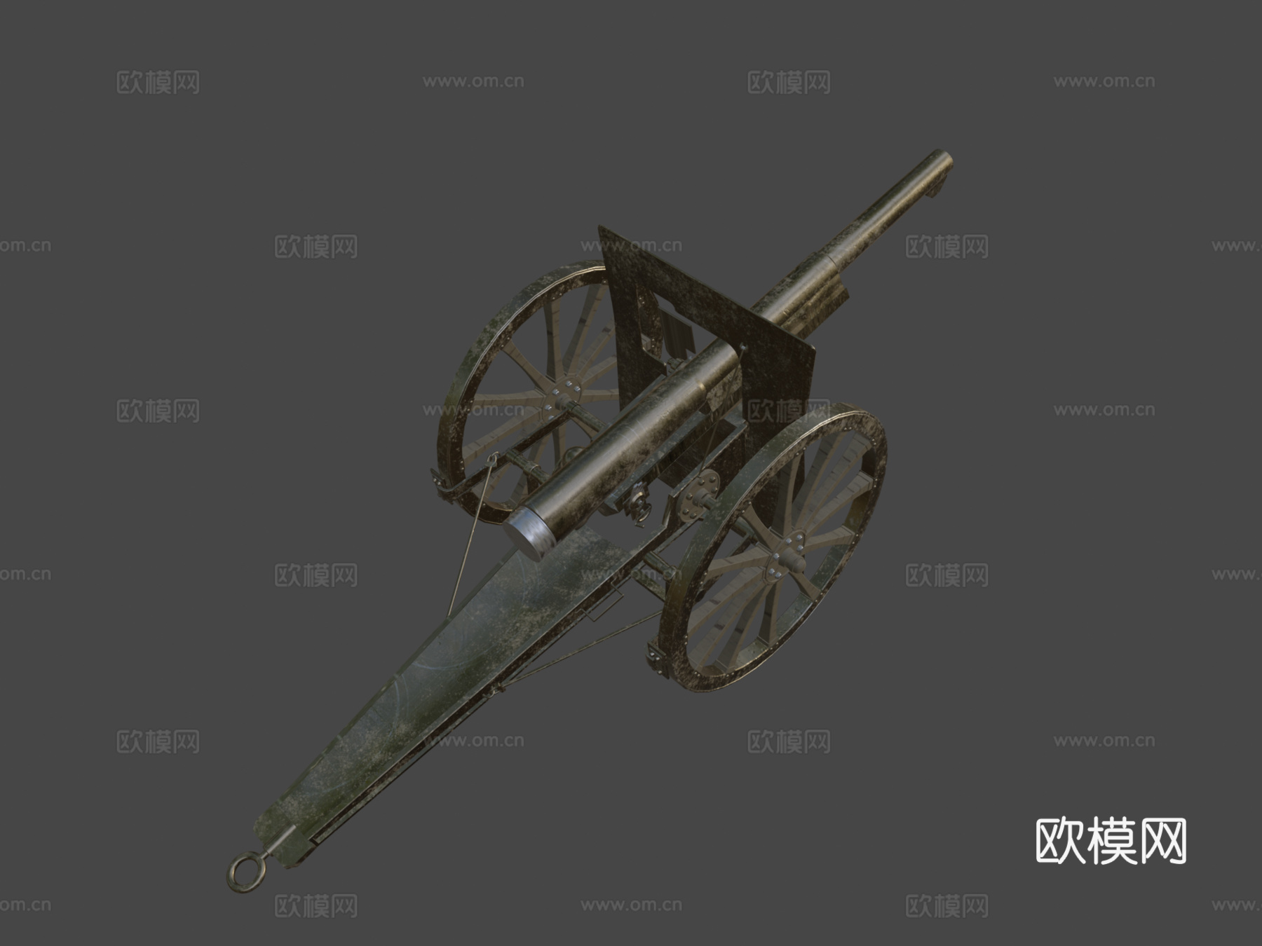 普托1897型75毫米3d模型下载（渲染图7）