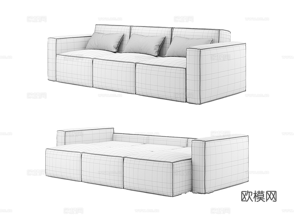 MEBELFORM 三人沙发3d模型下载（渲染图5）