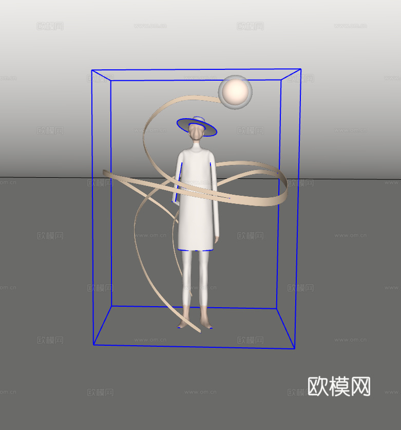 雕塑摆件su模型