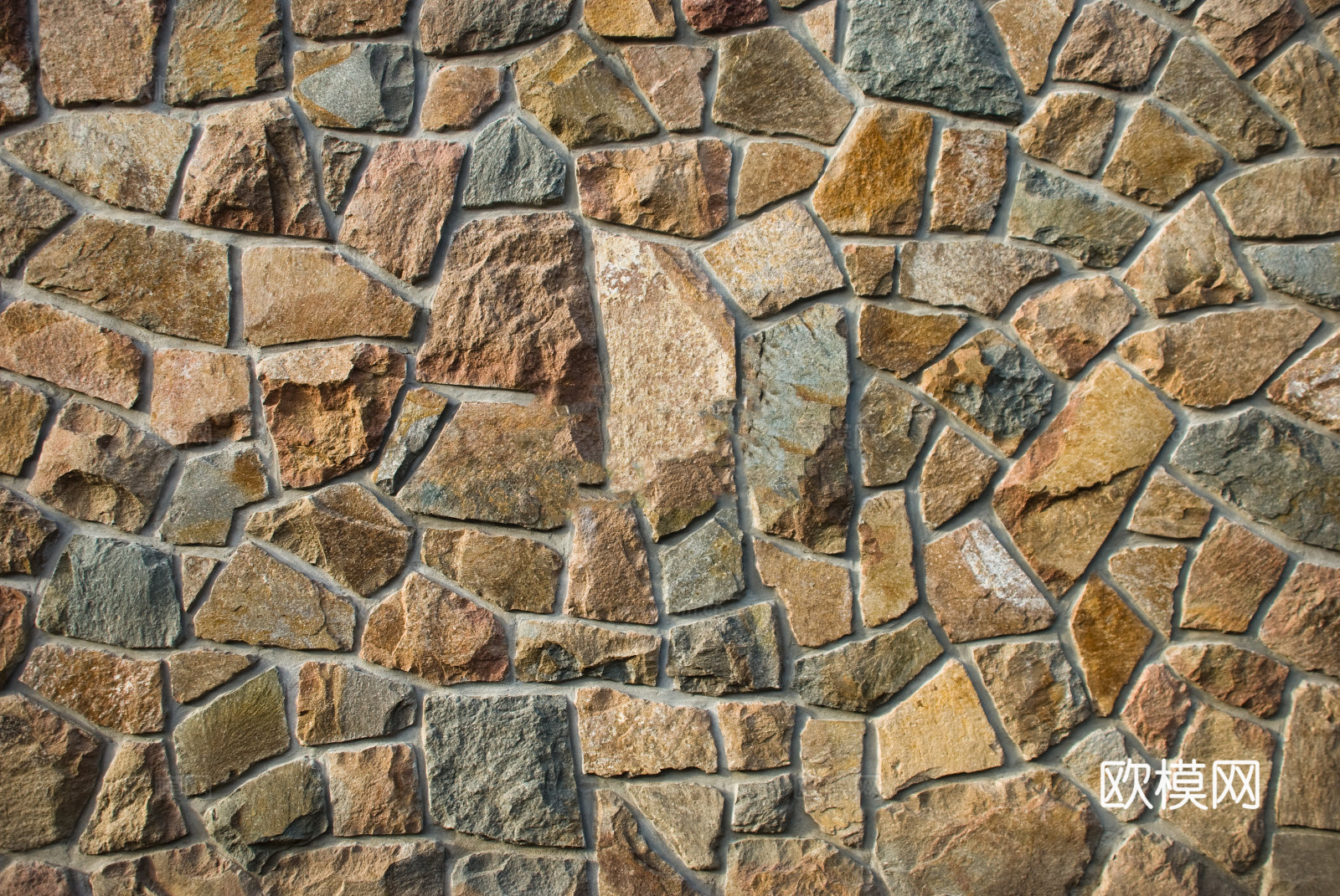 不规则多边形干垒石，自然毛石肌理31 (2)