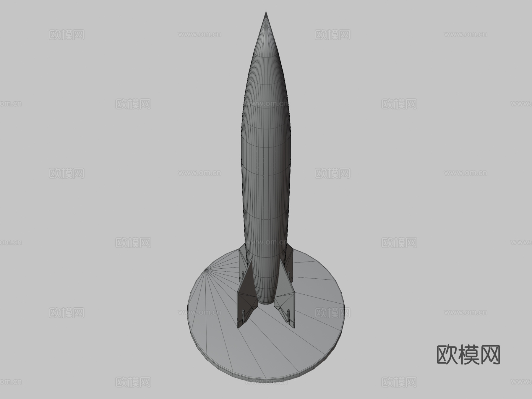A4V2火箭3d模型下载（渲染图3）