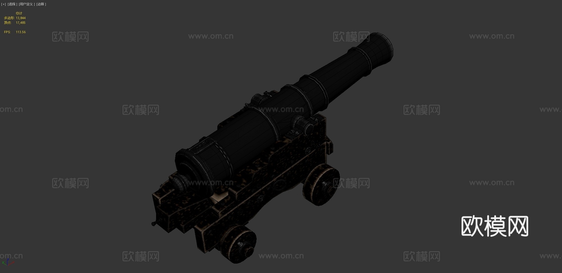 暗黑磅级舰炮3d模型下载（渲染图4）