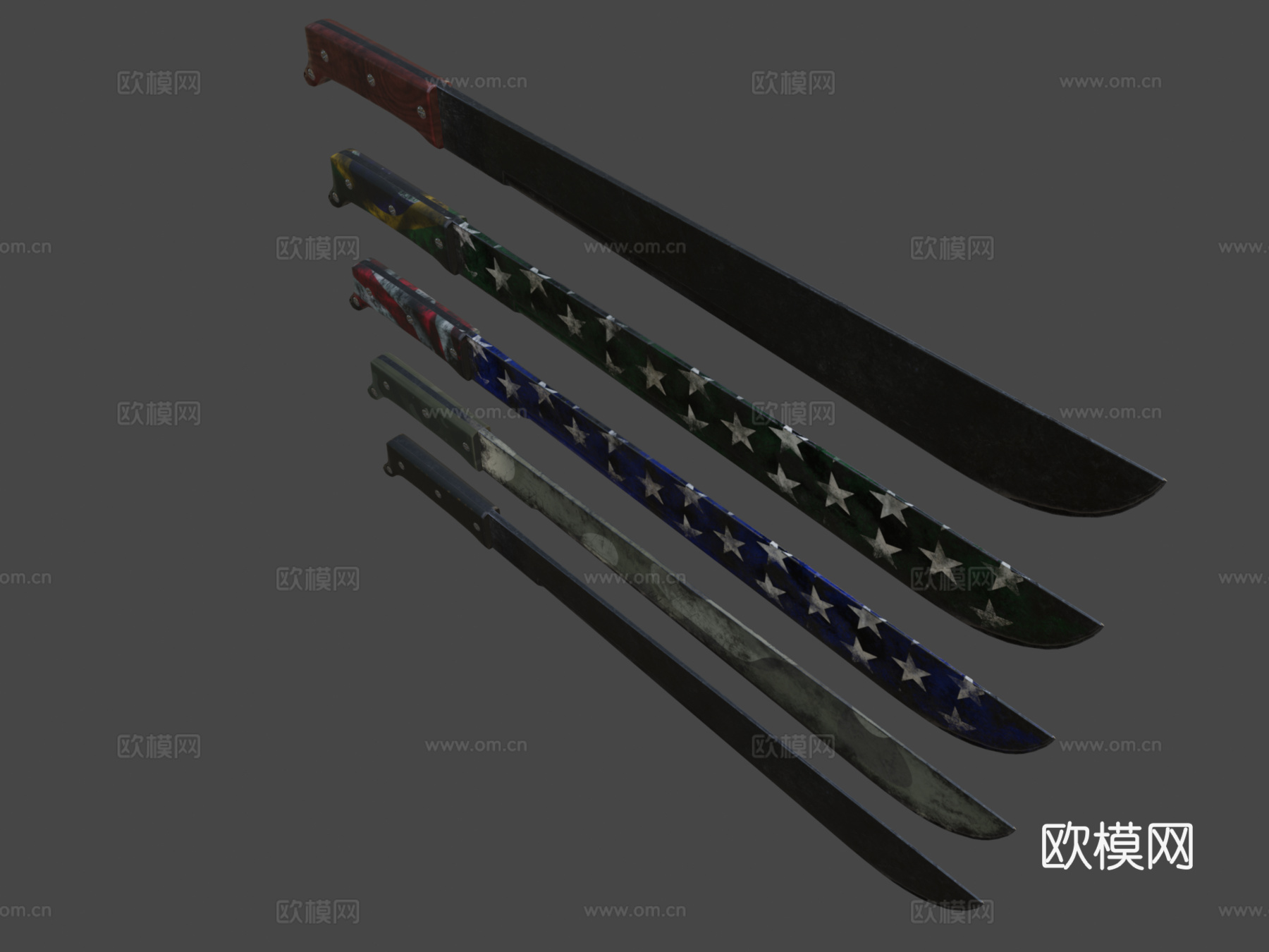 砍刀3d模型下载（渲染图6）