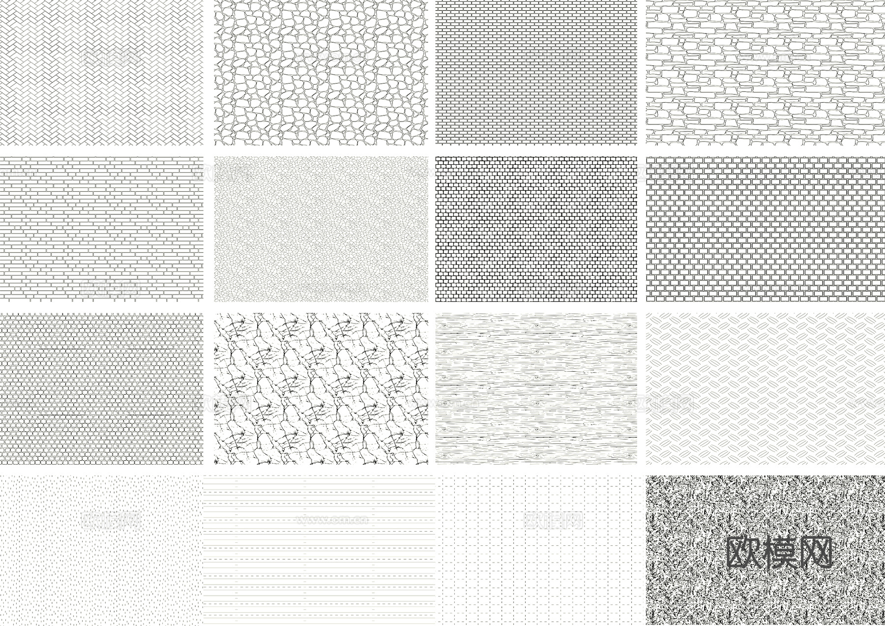 黑白遮罩通道黑白凹凸高光遮罩线条花纹纹理水泥做旧脏旧墙面下载