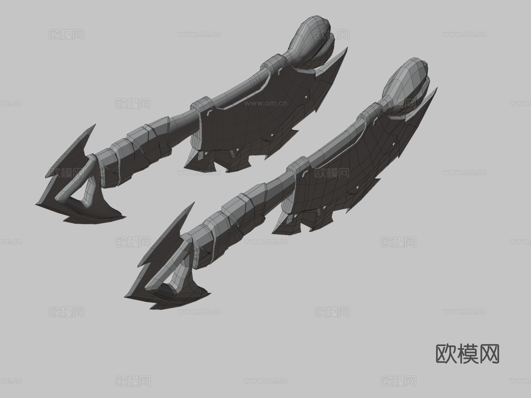 冰斧光滑骨骼对比3d模型下载（渲染图3）