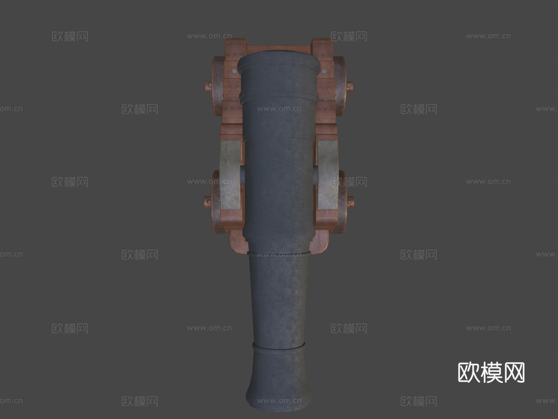 简易加农炮3d模型下载（渲染图7）