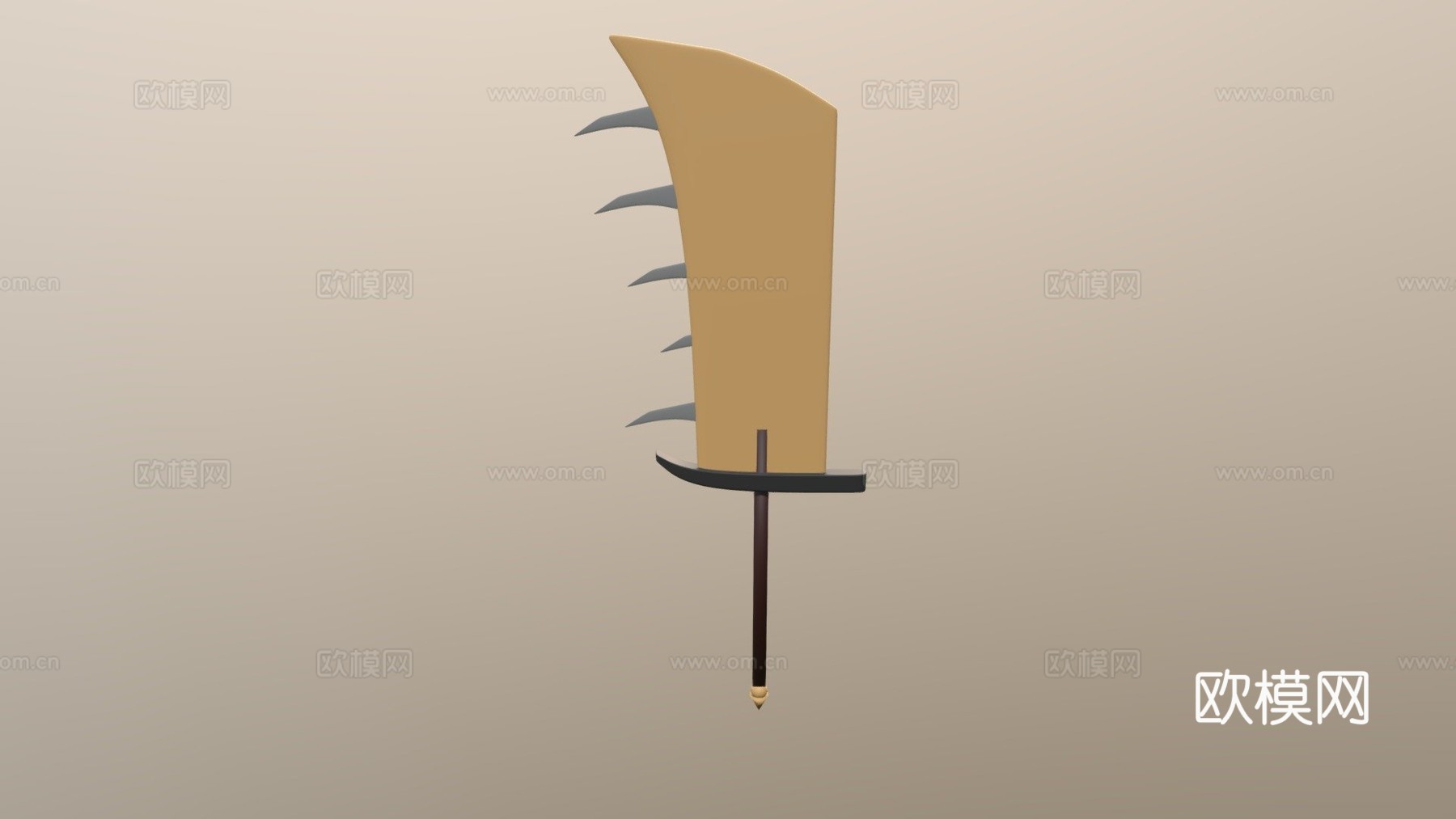 怪物猎人粉丝自制巨剑3d模型下载（渲染图1）