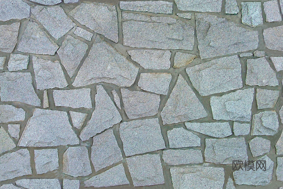 不规则多边形干垒石，自然毛石肌理1 (2)