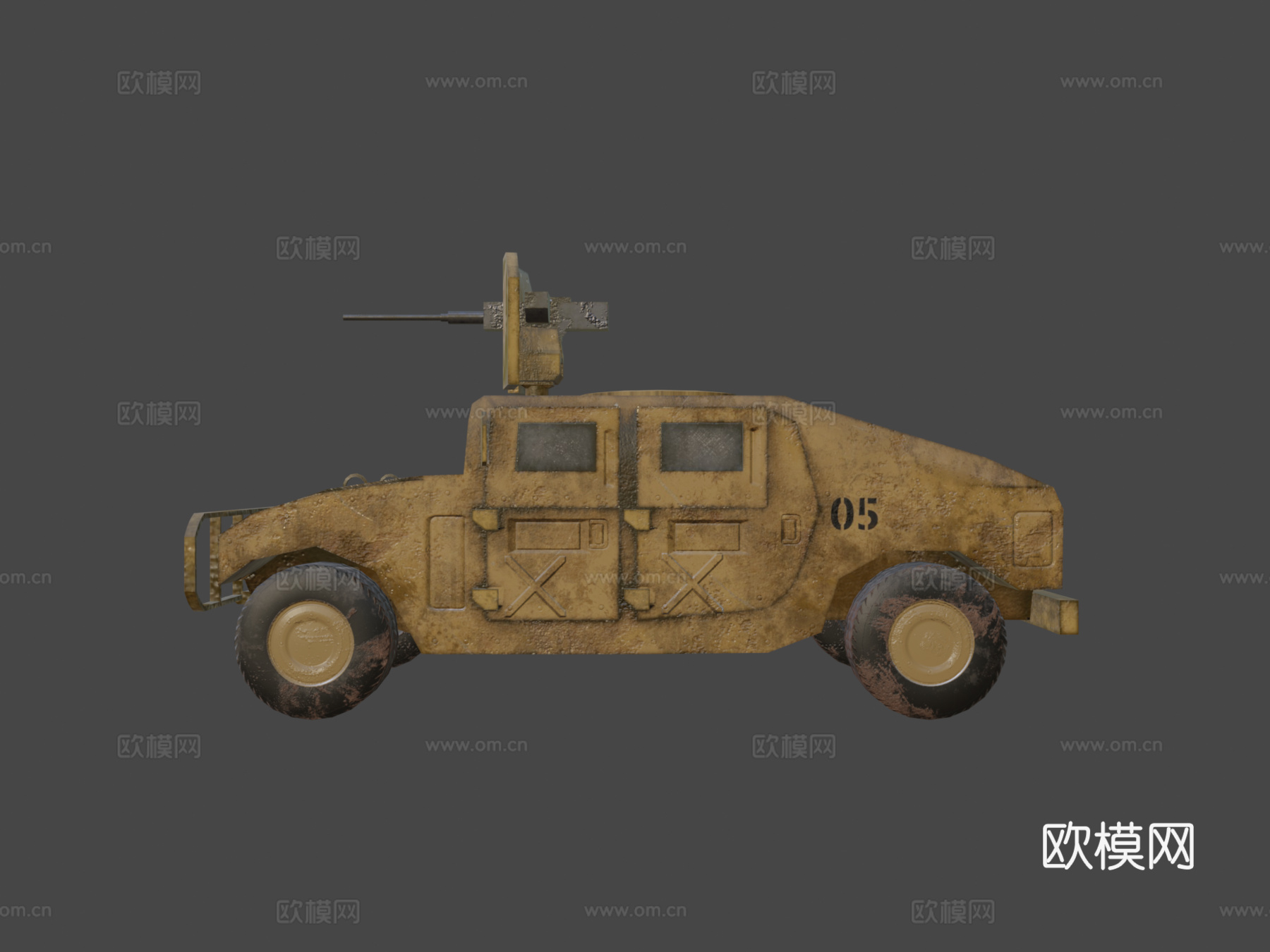 军用悍马3d模型下载（渲染图5）